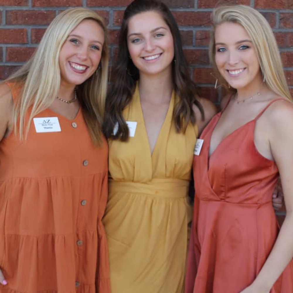 Mustard wrap Lulu’s dress